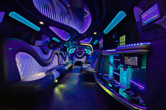 led lighting on the limo